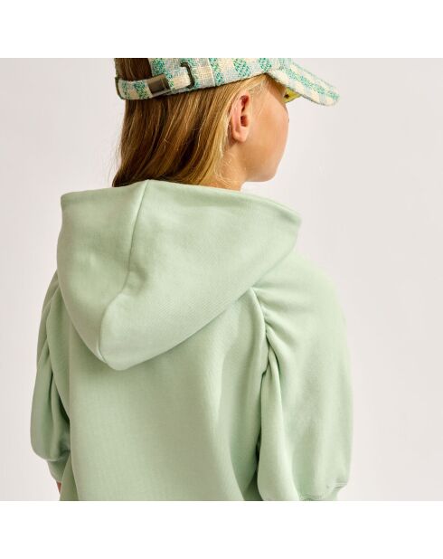 Sweat à capuche Flounce opale