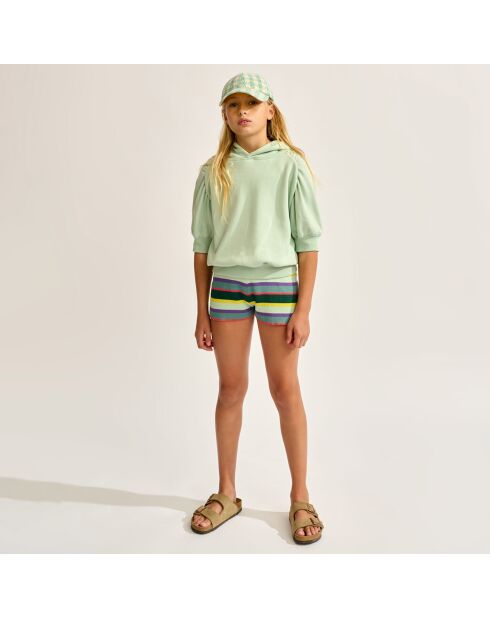 Sweat à capuche Flounce opale