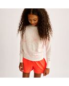 Sweat Fadem imprimé blanc/rose