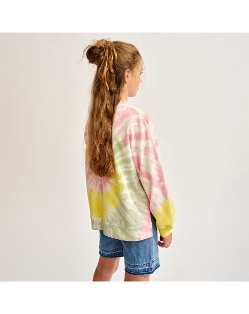 Sweat oversize 100% Coton Bio Cacou tie & dye multicolore