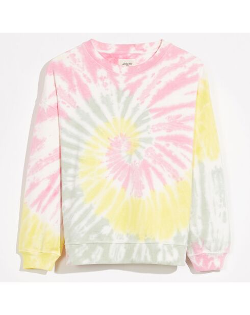 Sweat oversize 100% Coton Bio Cacou tie & dye multicolore