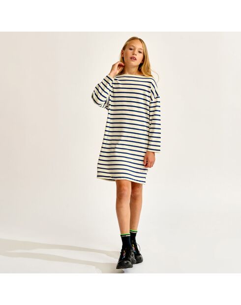 Robe marinière Vamp écru/marine