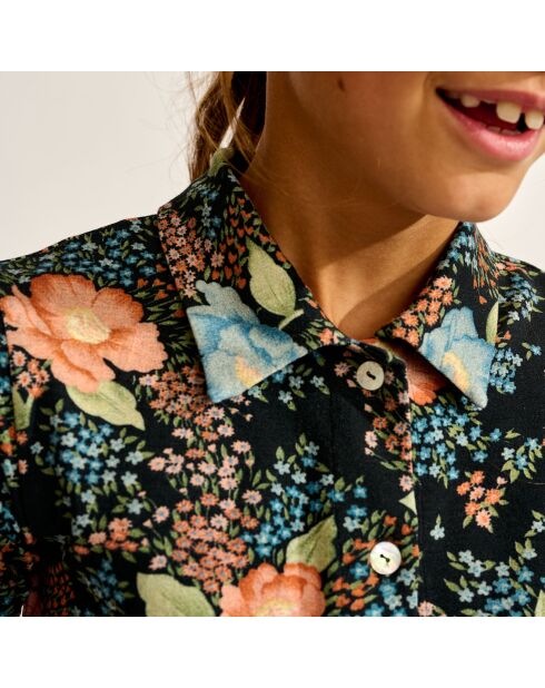 Chemise slim Voul imprimée noire