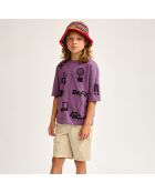 T-Shirt Milow imprimé violet