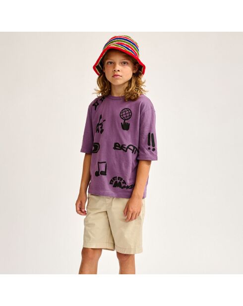 T-Shirt Milow imprimé violet