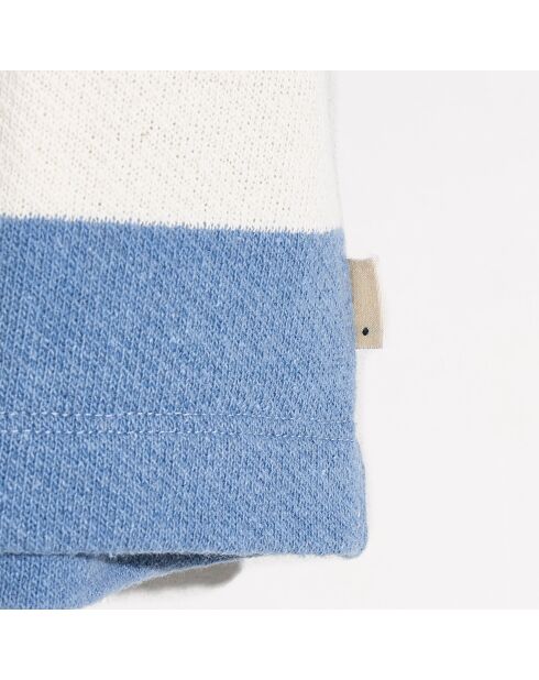 T-Shirt Sine rayé blanc/bleu