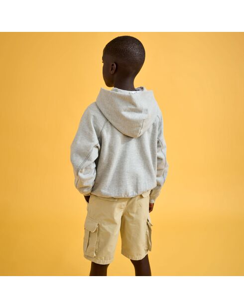 Sweat à capuche 100% Coton Bio Conij gris clair