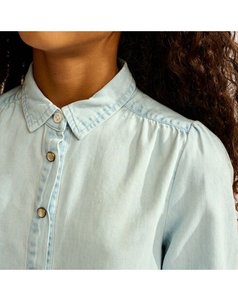 Chemise en denim Viviane bleu clair