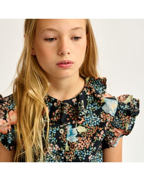 Chemise Pooker imprimée noire