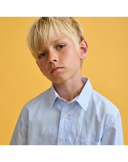 Chemise Ganix rayée bleue