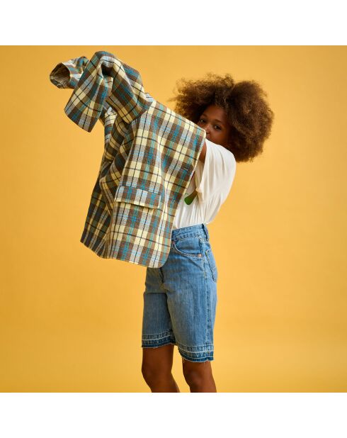 Blazer Chick à carreaux multicolore