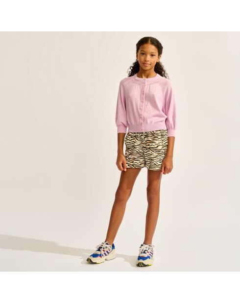 Cardigan Gyco rose clématite