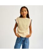 Top crocheté Marh écru