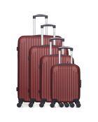 4 koffers 4 wielen Carpates-M 46/55/65/75 cm bordeauxrood