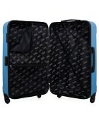 3 Fogo koffers met 4 wielen 55/65/75 cm goudblauw
