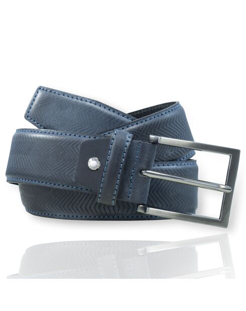 Ceinture en Cuir H-5 bleue