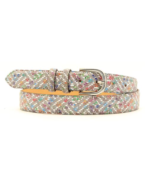 Ceinture en Cuir F-1 blanche