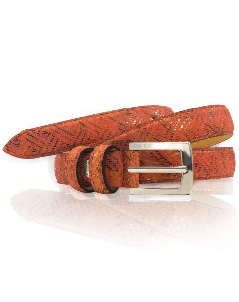 Ceinture en Cuir F-2 rouge