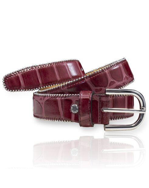 Ceinture en Cuir F-5 bordeaux