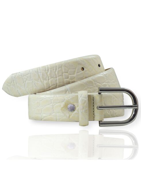 Ceinture en Cuir F-6 beige
