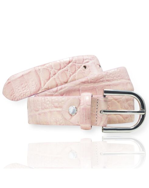 Ceinture en Cuir F-6 rose