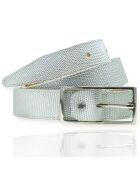 Ceinture en Cuir F-7 argentée