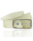 Ceinture en Cuir F-7 beige