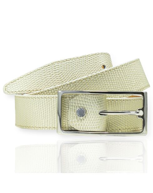 Ceinture en Cuir F-7 beige