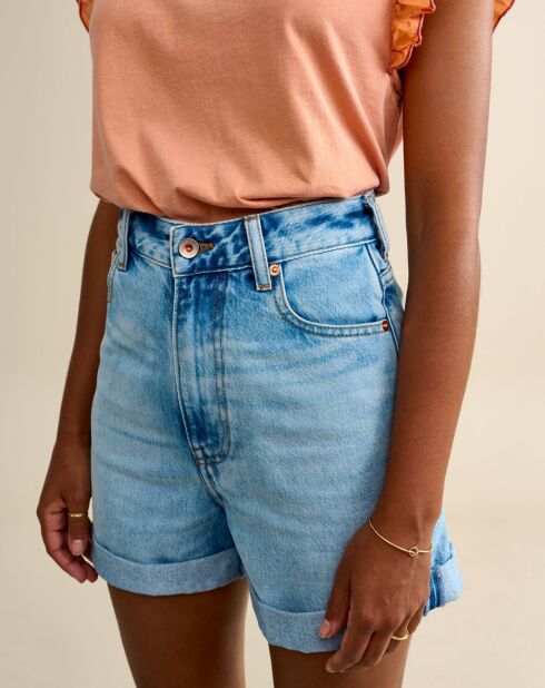Pantaloncini jeans da festa blu vintage