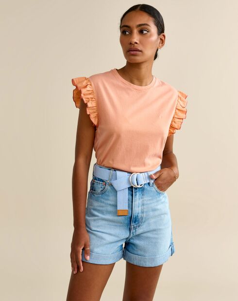 Pantaloncini jeans da festa blu vintage