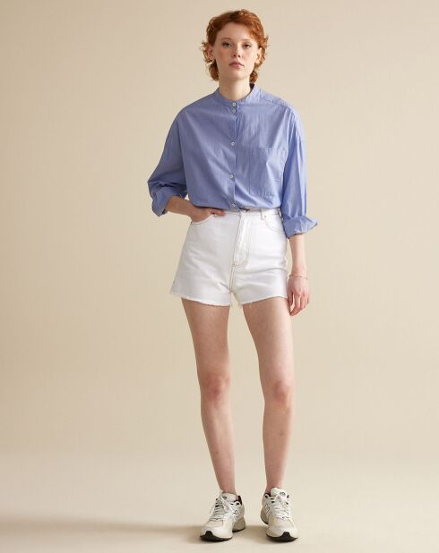 Weiße Party-Jeansshorts aus 100% Bio-Baumwolle