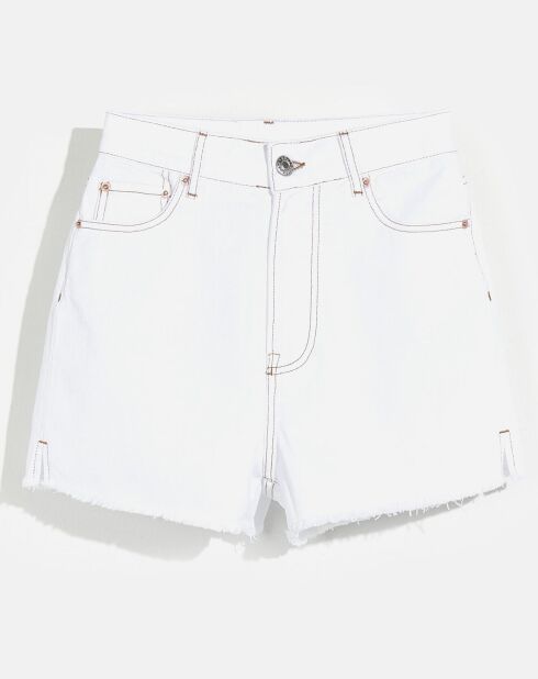 Weiße Party-Jeansshorts aus 100% Bio-Baumwolle