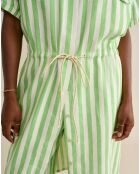 Robe chemise en Lin & Coton Varia verte