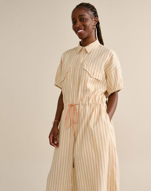 Robe chemise en Lin & Coton Varia rose
