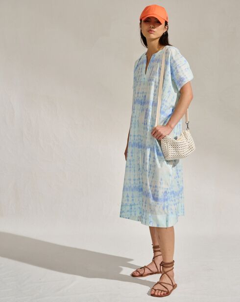 Robe caftan oversize Alger bleue