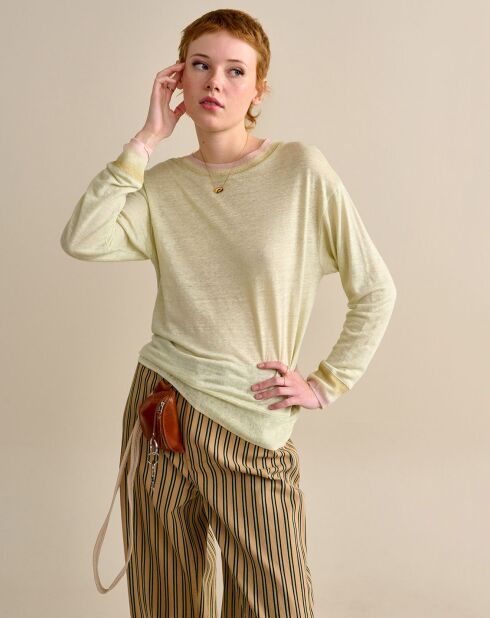 T-Shirt 100% Lin Senia sulfur
