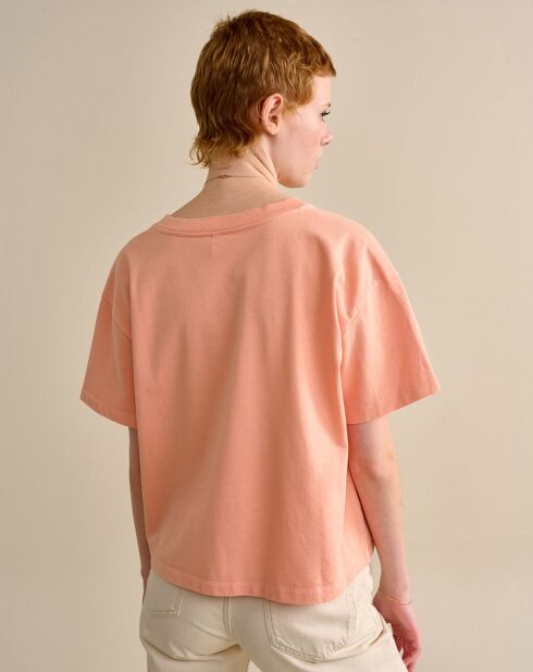 T-Shirt 100% Coton Bio  Stormi apricot tan