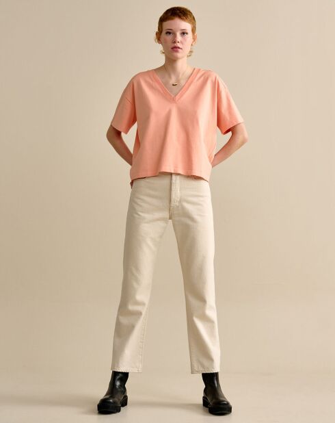 T-Shirt 100% Coton Bio  Stormi apricot tan