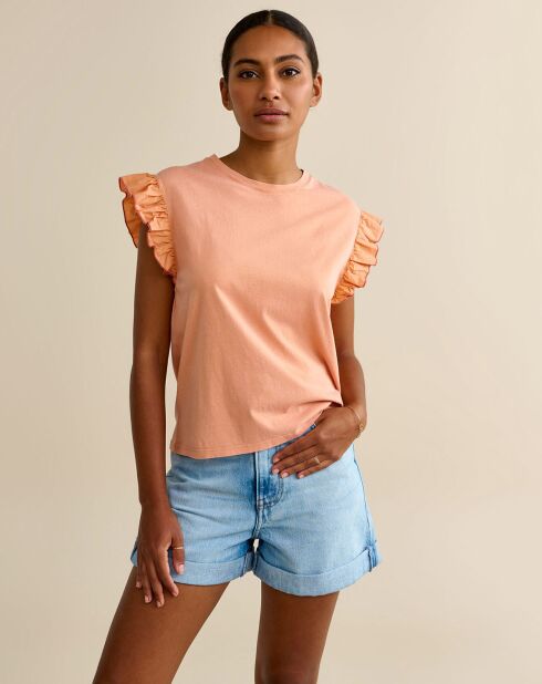 Visam Sandstone Rüschen-Tanktop aus 100% Bio-Baumwolle