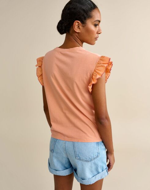 Visam Sandstone Rüschen-Tanktop aus 100% Bio-Baumwolle