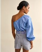 Top asymétrique Solo  bleu