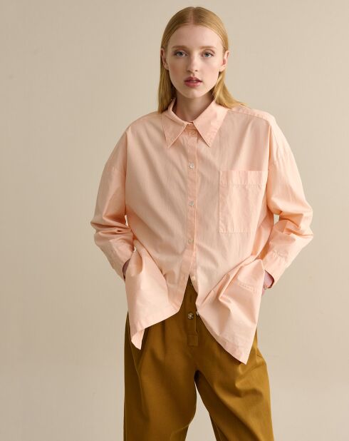 Lichtroze oversized hemd Gabin