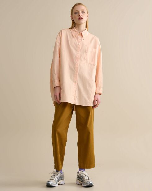 Lichtroze oversized hemd Gabin