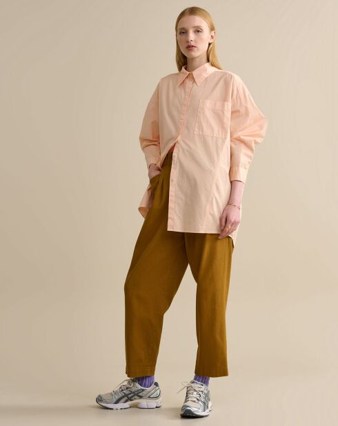 Lichtroze oversized hemd Gabin