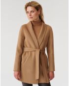 Manteau en Laine mélangée Moza beige/camel