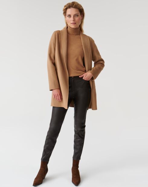 Manteau en Laine mélangée Moza beige/camel