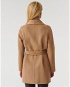 Manteau en Laine mélangée Moza beige/camel