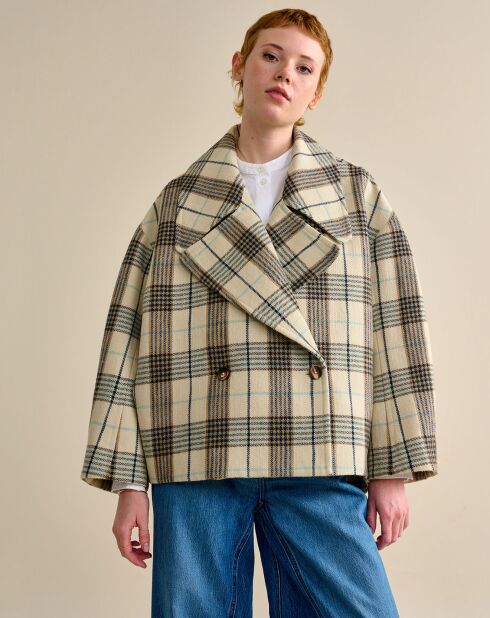 Veste oversize en Laine mélangée Voltaire beige/marron