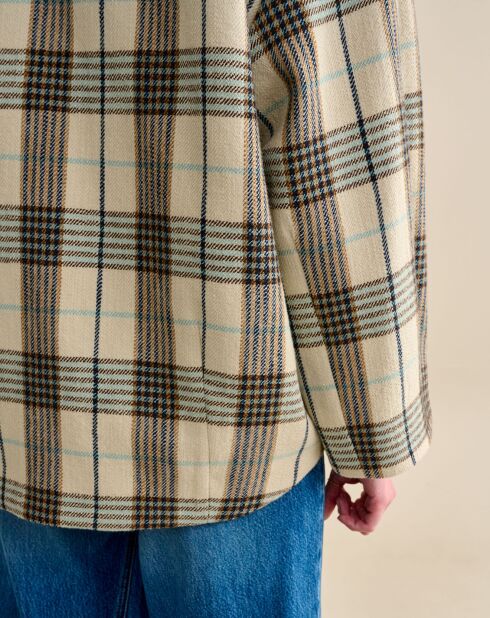 Veste oversize en Laine mélangée Voltaire beige/marron