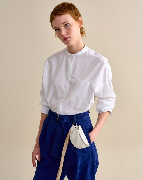 Mini sac en Cuir vernis Rosike blanche